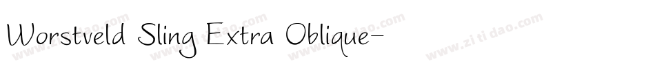 Worstveld Sling Extra Oblique字体转换
